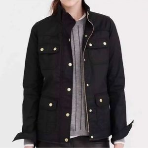 J.Crew Relaxed Boyfriend Field Jacket Waxed Cotton XS | Coastal Heritage Chic